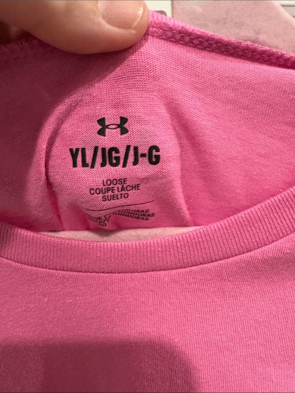 Under Armour Pink Youth Crewneck Graphic Tee - Picture 2 of 3
